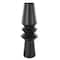 24" Black Metal Art Deco Fluted Decorative Vase